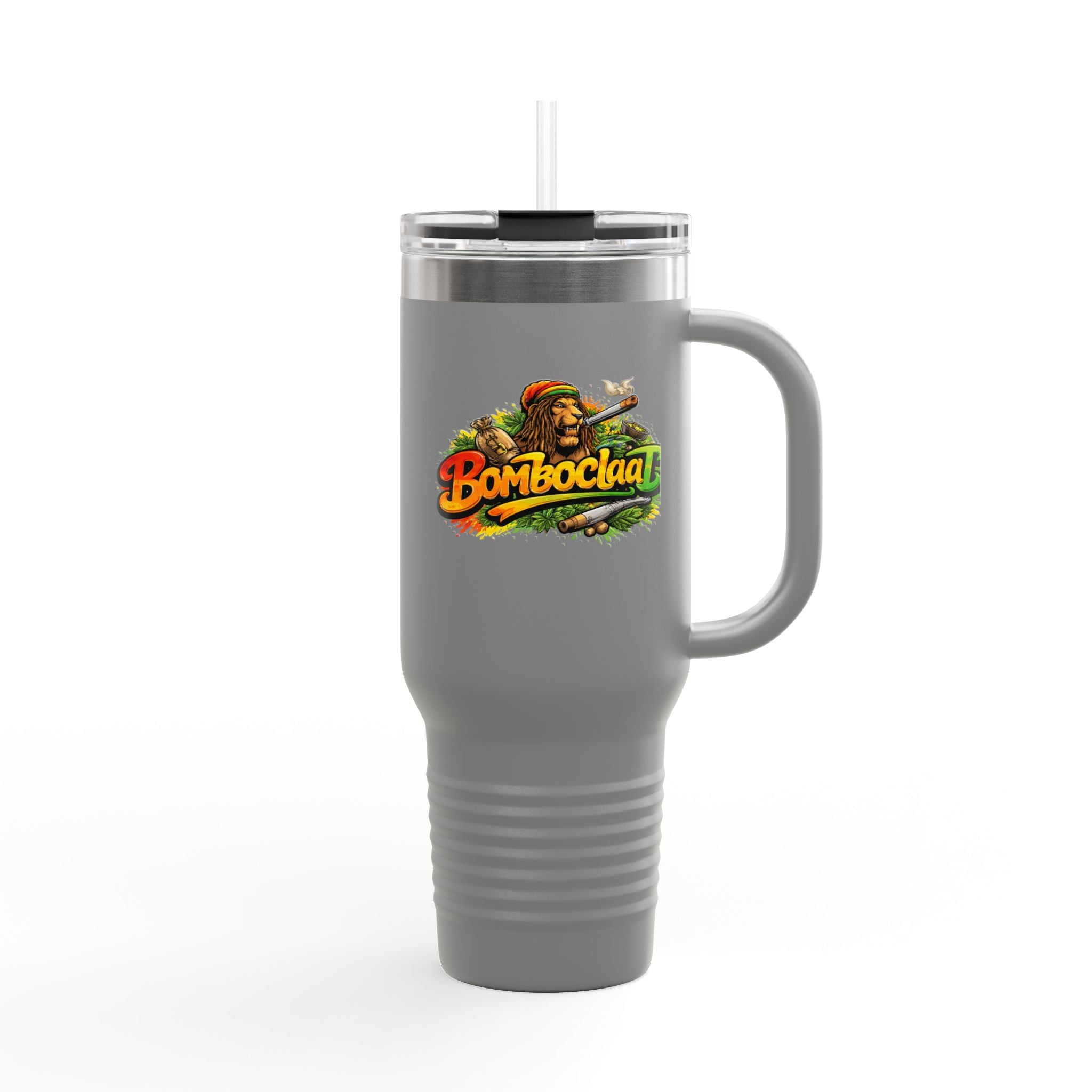 Bomboclaat Travel Mug — 40oz Insulated Tumbler with Rasta Reggae Design