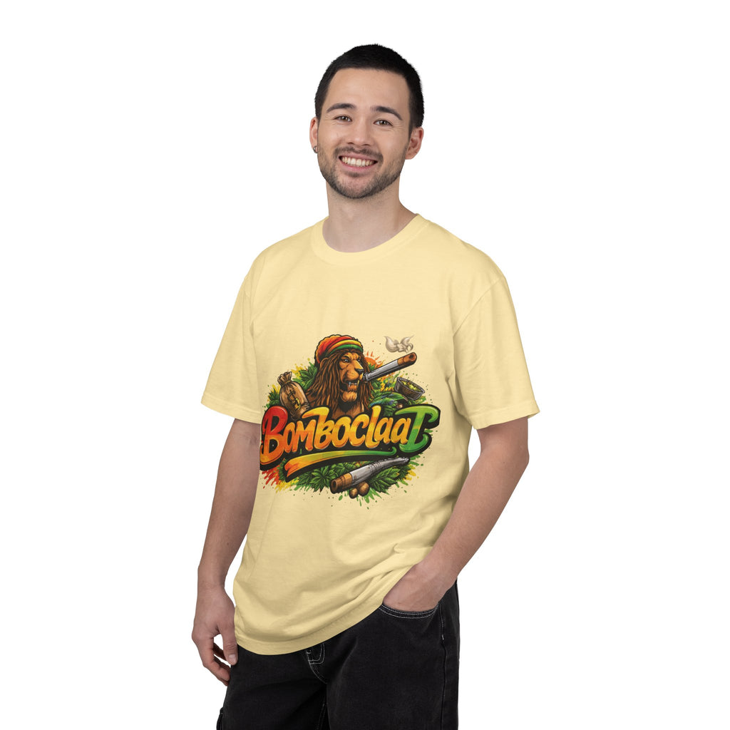 Rastafarian Lion with 'Bomboclaat' Graphic T-Shirt | Reggae Vibe