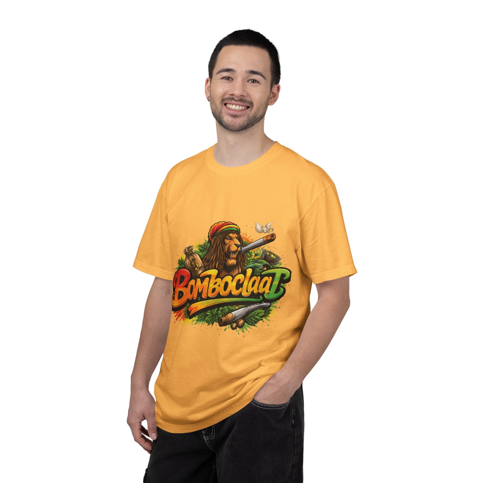 Rastafarian Lion with 'Bomboclaat' Graphic T-Shirt | Reggae Vibe