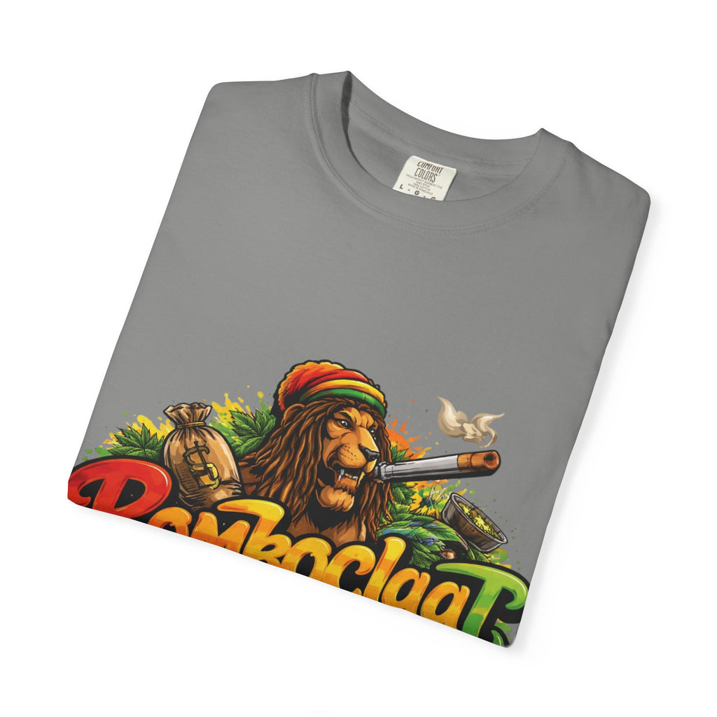 Rastafarian Lion with 'Bomboclaat' Graphic T-Shirt | Reggae Vibe