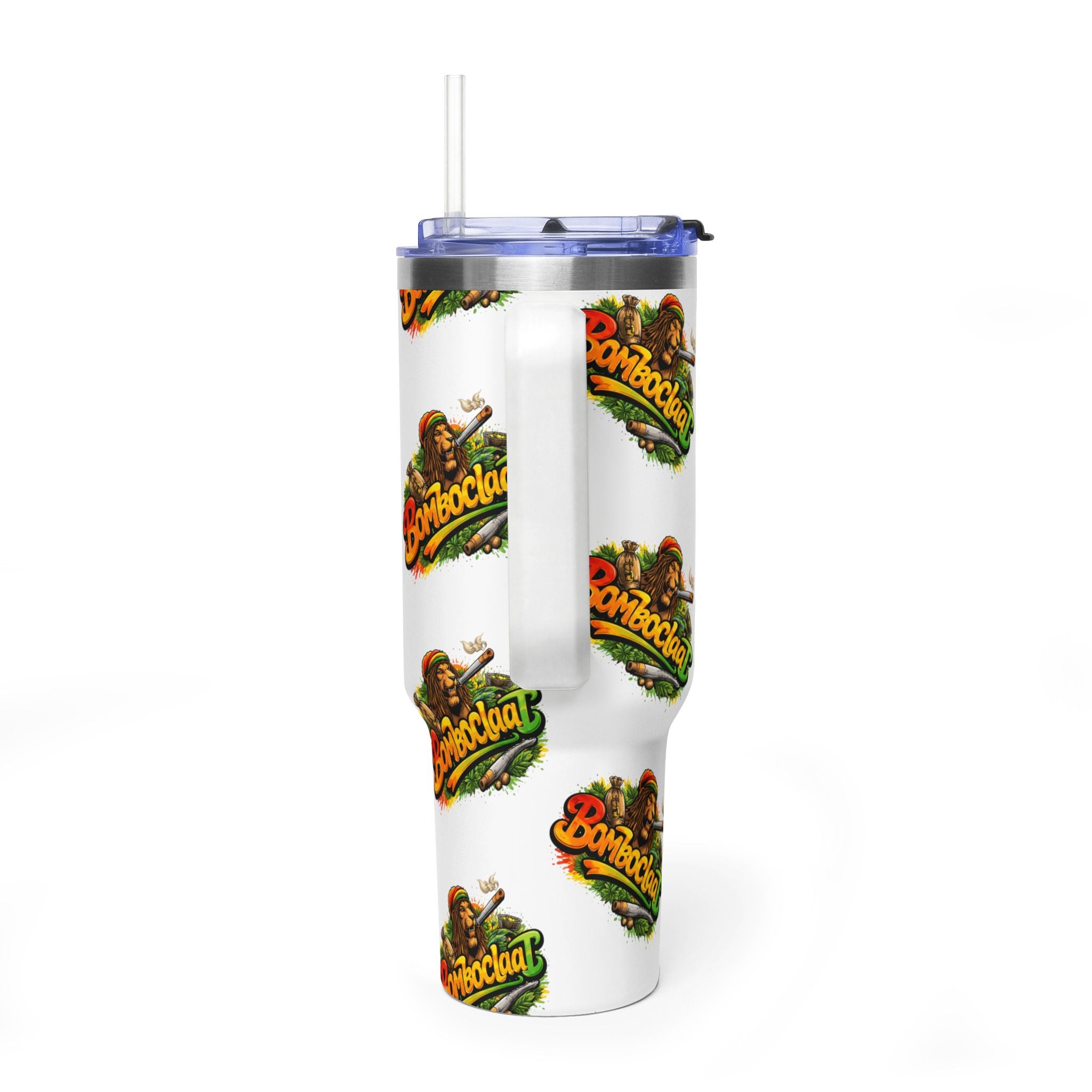 40oz Vacuum Tumbler – Colorful Bombochar Logo Stainless Travel Mug (Insulated)