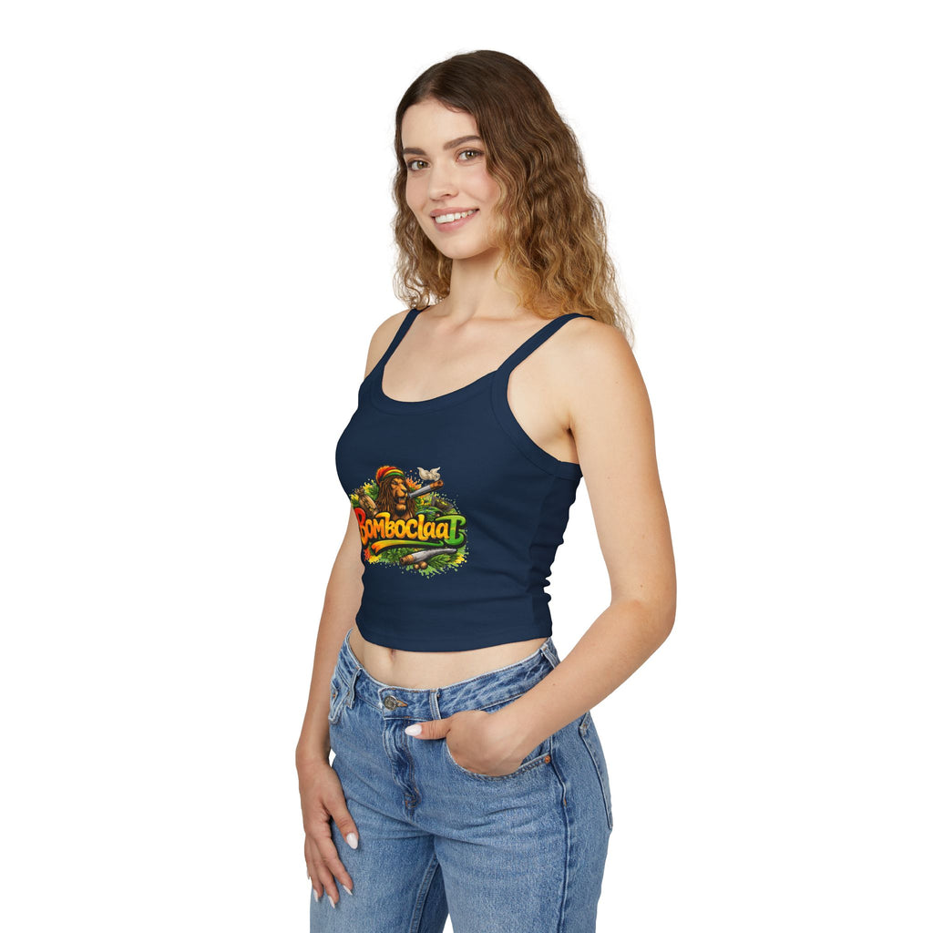 Rastafarian 'Bomboclaat' Graphic Crop Tank Top