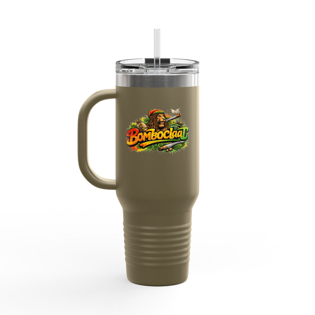Bomboclaat Travel Mug — 40oz Insulated Tumbler with Rasta Reggae Design