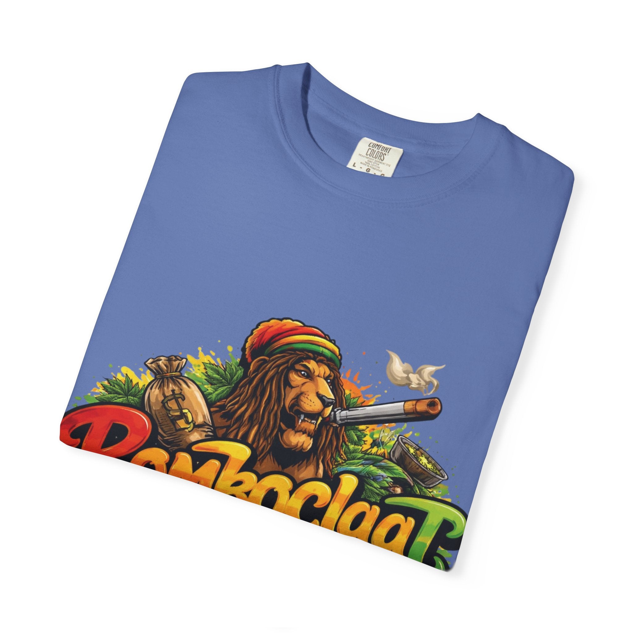Rastafarian Lion with 'Bomboclaat' Graphic T-Shirt | Reggae Vibe