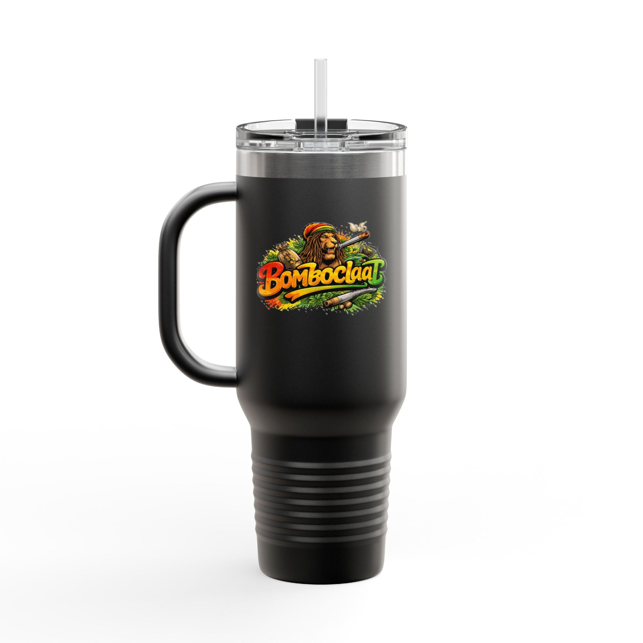 Bomboclaat Travel Mug — 40oz Insulated Tumbler with Rasta Reggae Design
