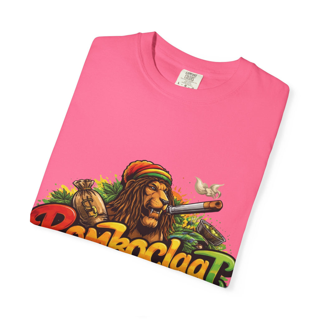Rastafarian Lion with 'Bomboclaat' Graphic T-Shirt | Reggae Vibe