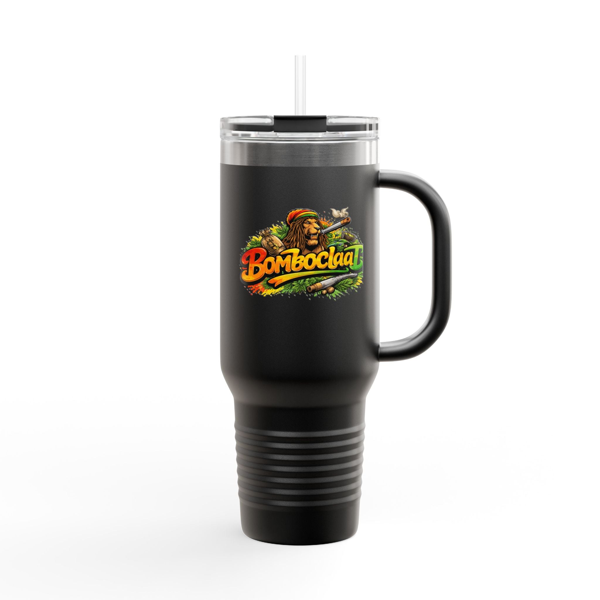 Bomboclaat Travel Mug — 40oz Insulated Tumbler with Rasta Reggae Design
