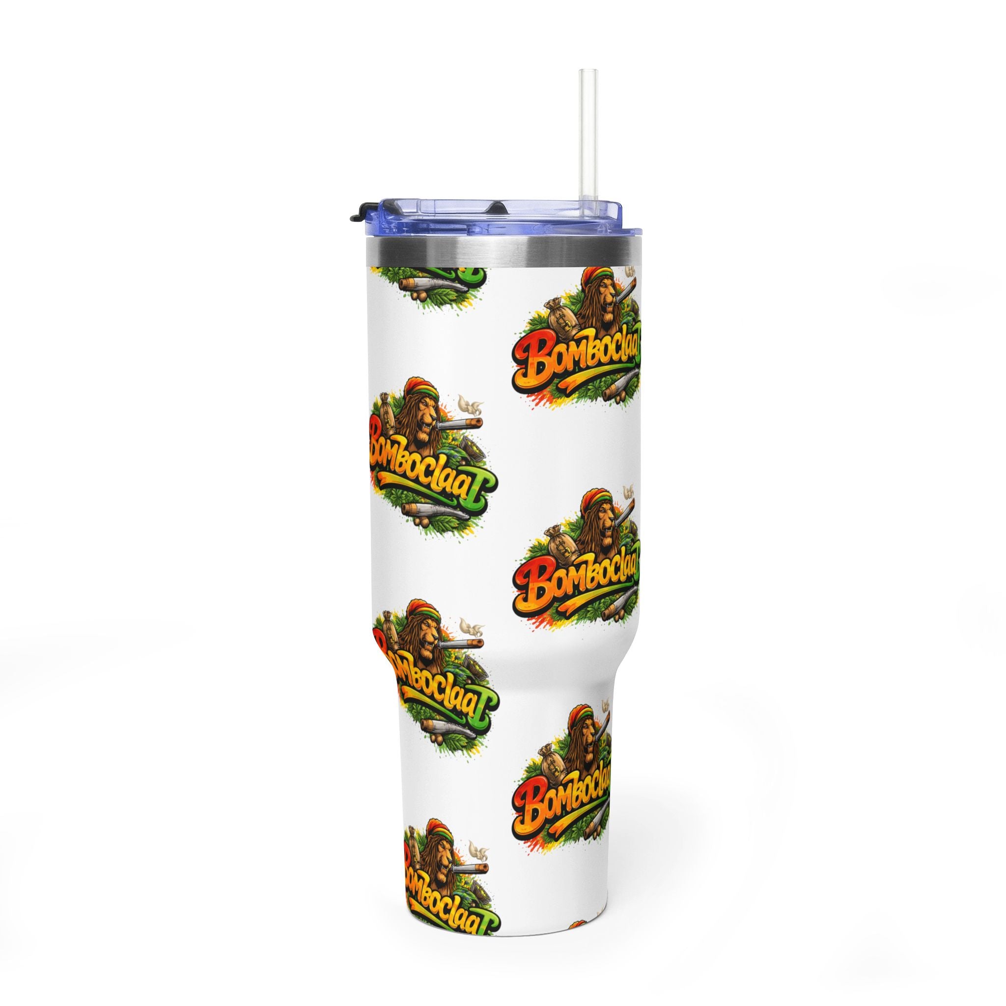 40oz Vacuum Tumbler – Colorful Bombochar Logo Stainless Travel Mug (Insulated)