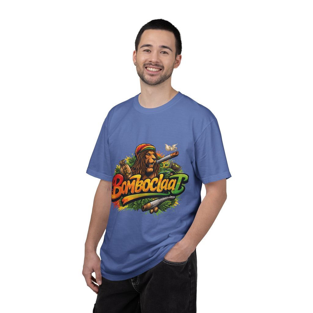 Rastafarian Lion with 'Bomboclaat' Graphic T-Shirt | Reggae Vibe