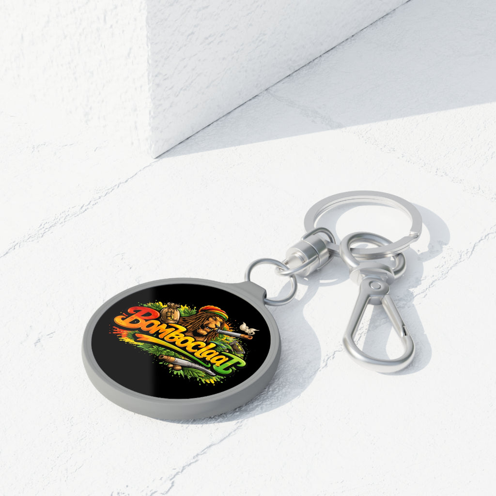 Rasta Lion 'Bomboclaat' Keyring Tag — Reggae Vibe Keychain