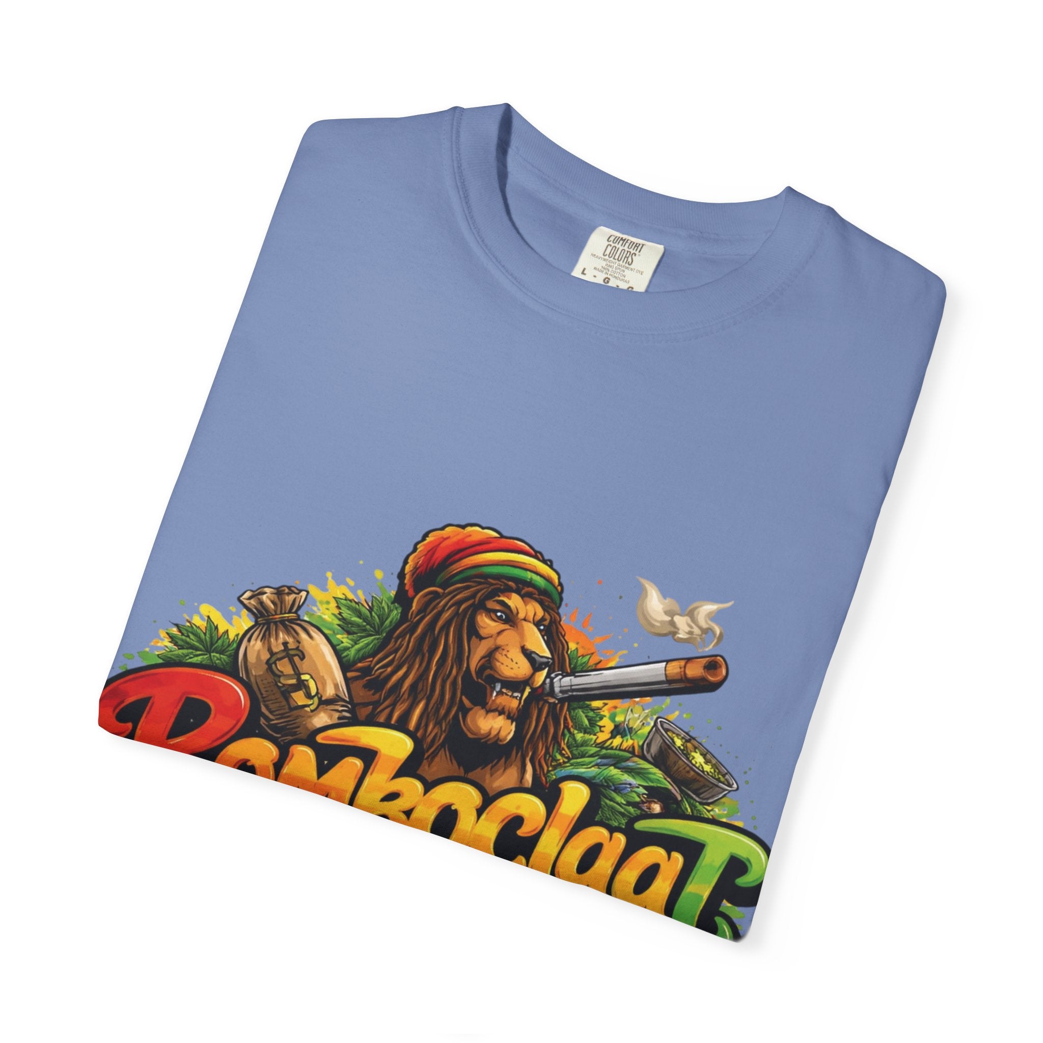 Rastafarian Lion with 'Bomboclaat' Graphic T-Shirt | Reggae Vibe