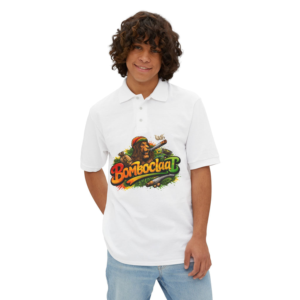 Bomboclaat Rasta Graphic Polo — Men’s Reggae Jamaica Shirt