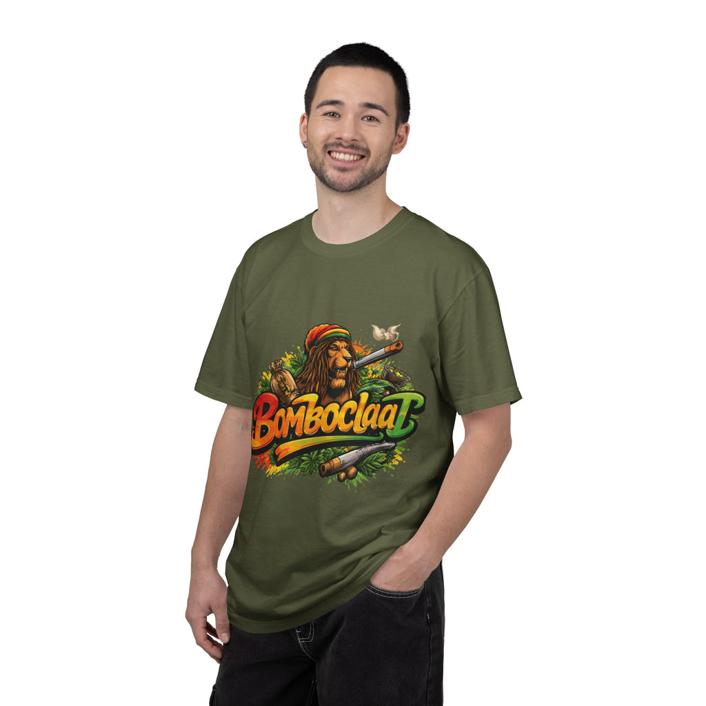 Rastafarian Lion with 'Bomboclaat' Graphic T-Shirt | Reggae Vibe