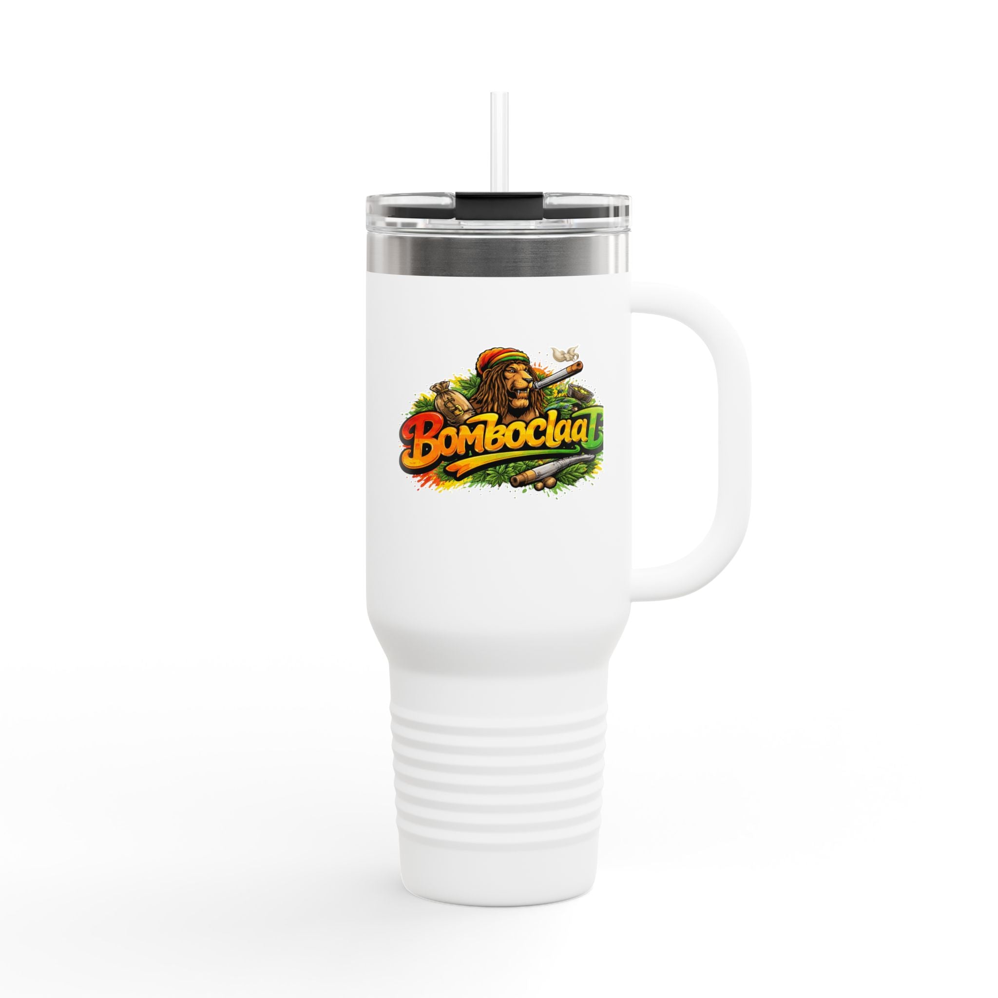 Bomboclaat Travel Mug — 40oz Insulated Tumbler with Rasta Reggae Design
