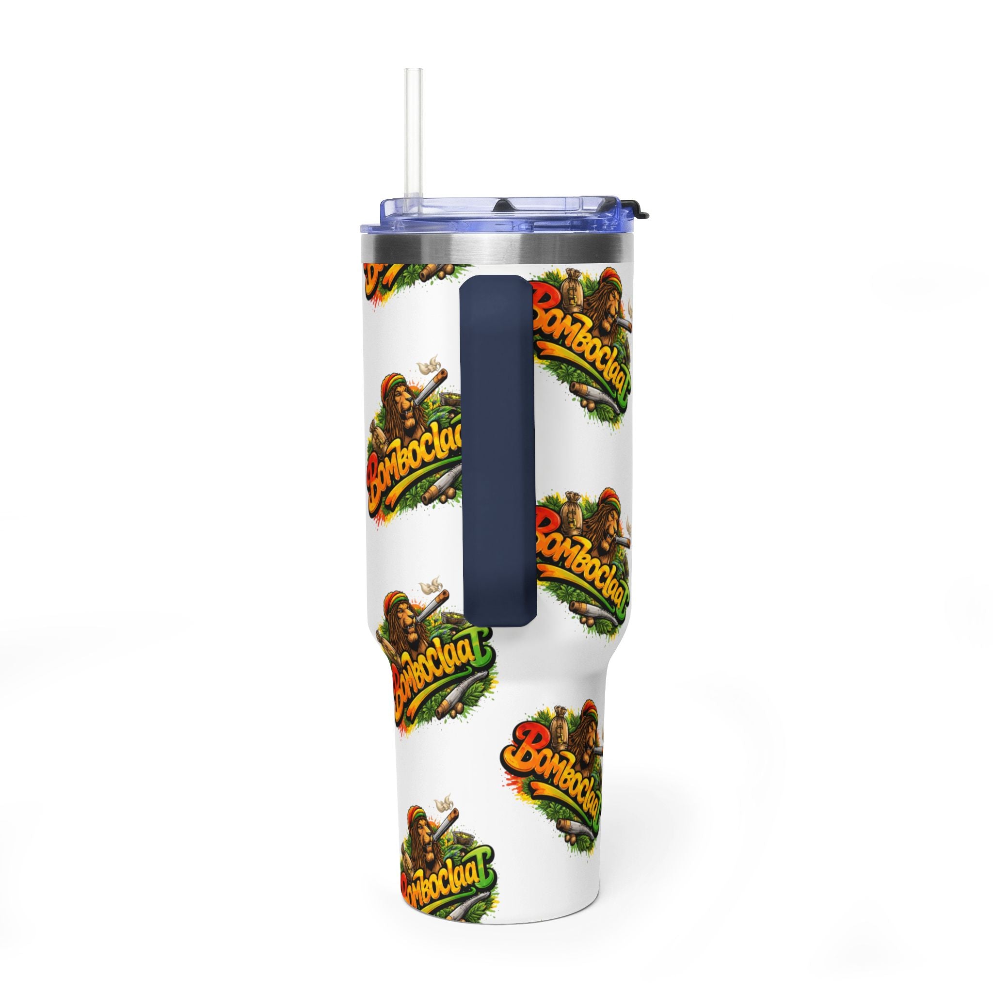 40oz Vacuum Tumbler – Colorful Bombochar Logo Stainless Travel Mug (Insulated)