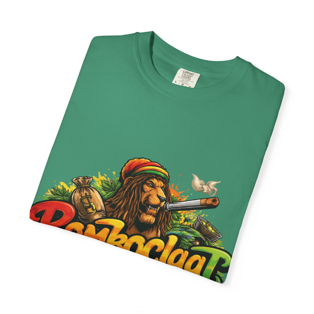 Rastafarian Lion with 'Bomboclaat' Graphic T-Shirt | Reggae Vibe