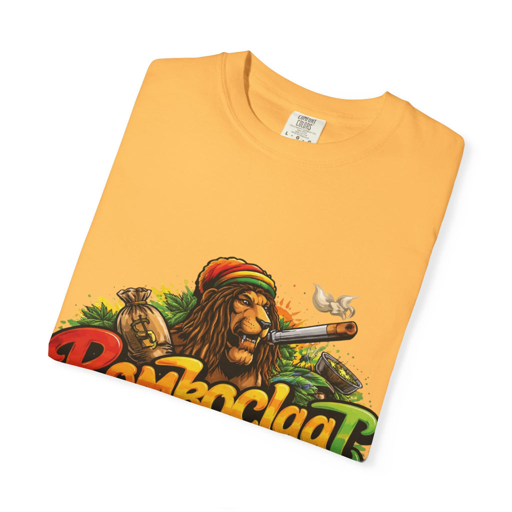 Rastafarian Lion with 'Bomboclaat' Graphic T-Shirt | Reggae Vibe