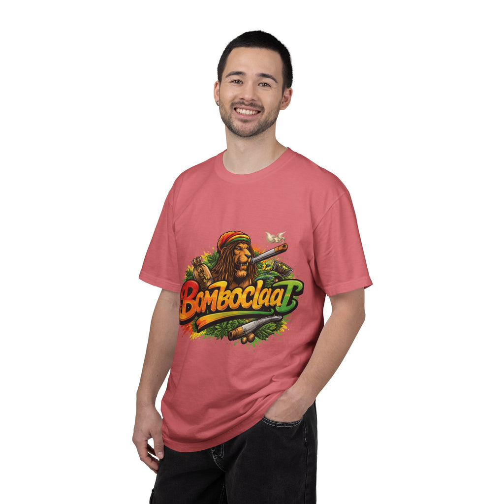 Rastafarian Lion with 'Bomboclaat' Graphic T-Shirt | Reggae Vibe