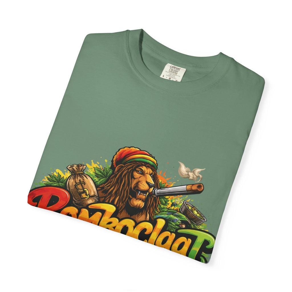Rastafarian Lion with 'Bomboclaat' Graphic T-Shirt | Reggae Vibe