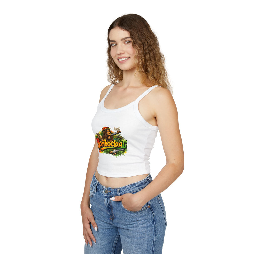 Rastafarian 'Bomboclaat' Graphic Crop Tank Top