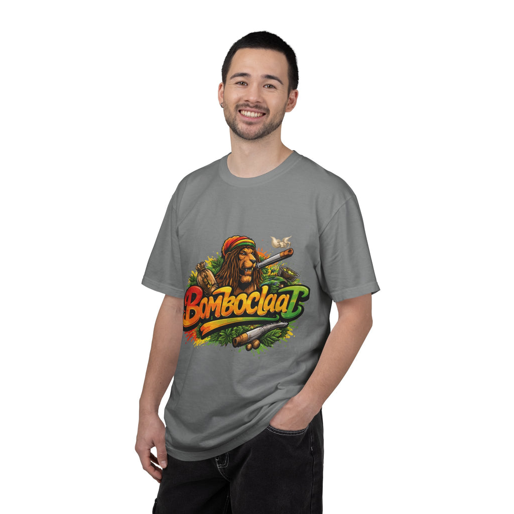 Rastafarian Lion with 'Bomboclaat' Graphic T-Shirt | Reggae Vibe