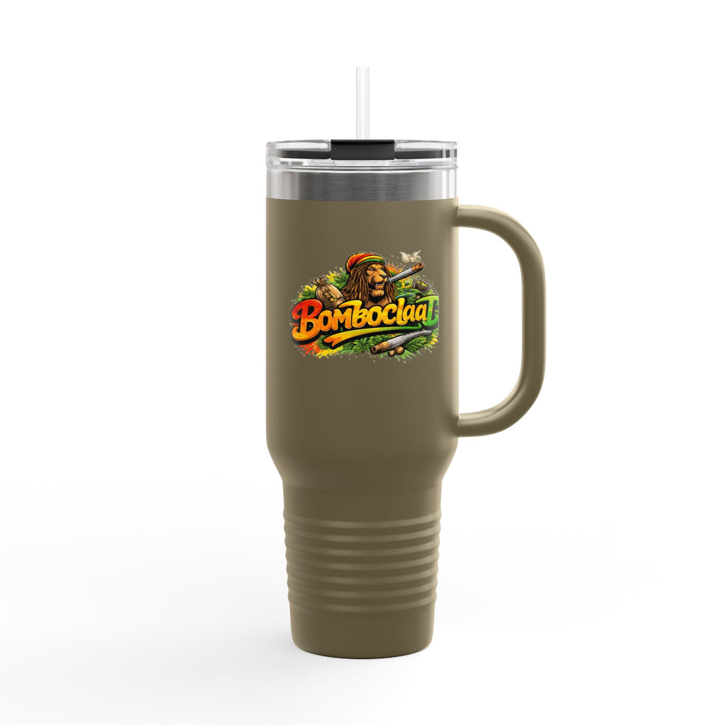 Bomboclaat Travel Mug — 40oz Insulated Tumbler with Rasta Reggae Design
