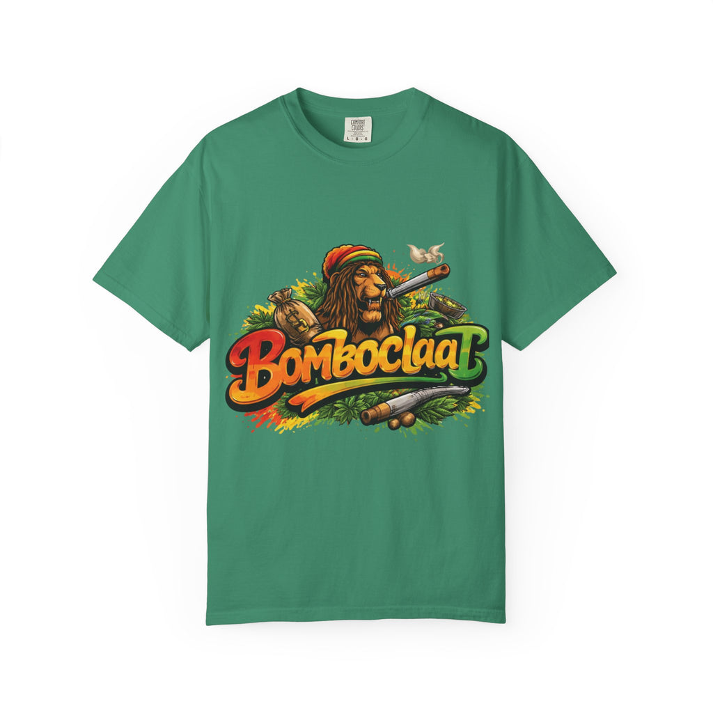 Rastafarian Lion with 'Bomboclaat' Graphic T-Shirt | Reggae Vibe