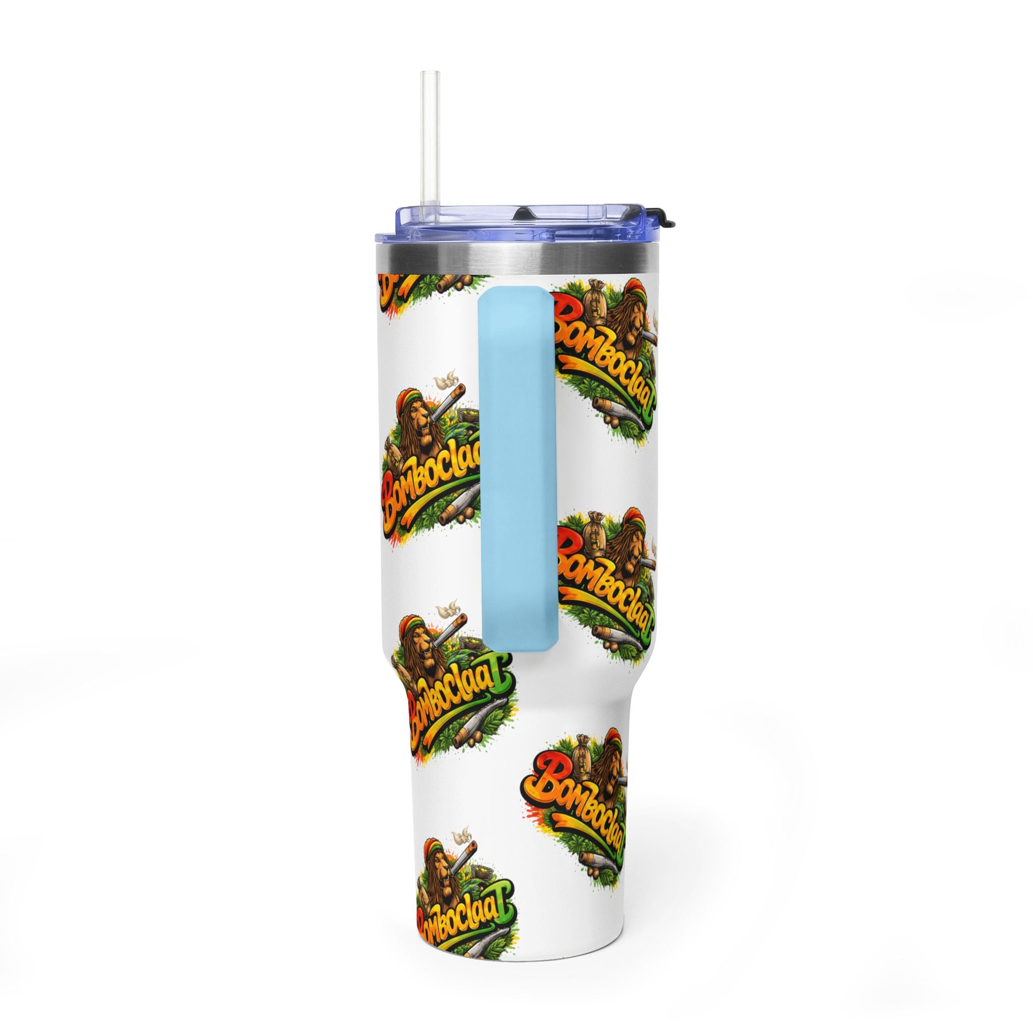 40oz Vacuum Tumbler – Colorful Bombochar Logo Stainless Travel Mug (Insulated)