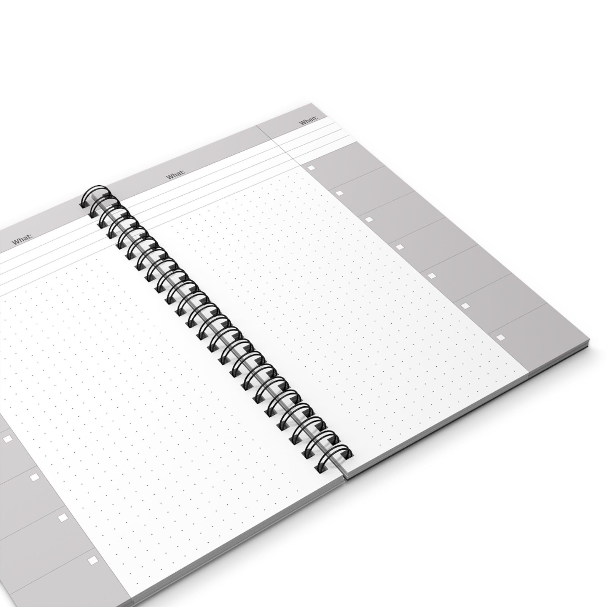 Spiral Journal — "Awah?" Patterned Black Notebook for Teens & Pop-Culture Fans