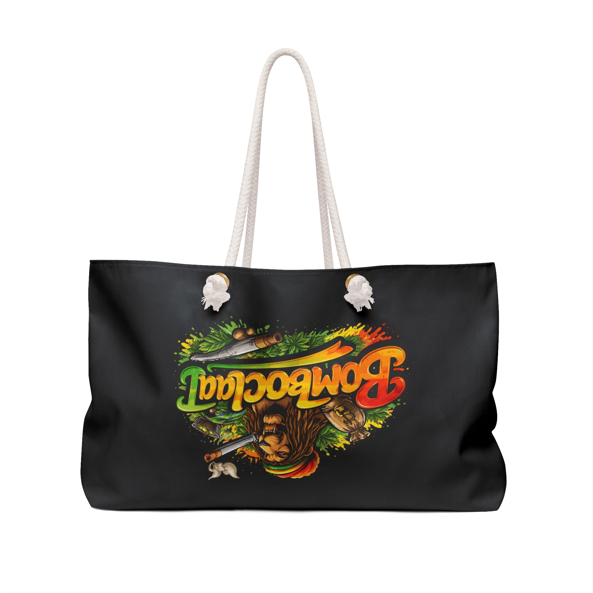 Rastafarian 'Bomboclaat' Weekender Bag — Reggae Dreadlocks Travel Tote