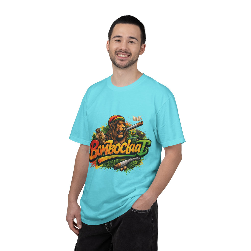 Rastafarian Lion with 'Bomboclaat' Graphic T-Shirt | Reggae Vibe