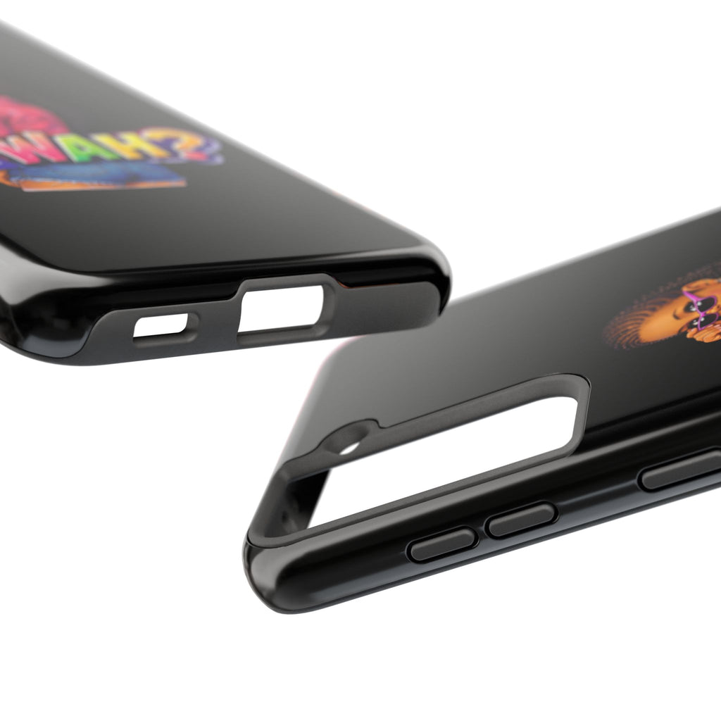 Tough Phone Case — 'A WAH?' Girl Graphic Black Protective Case