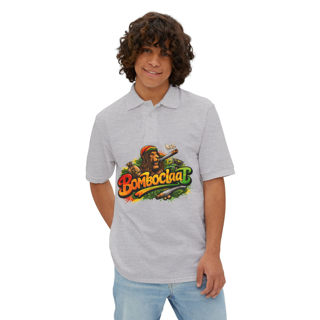 Bomboclaat Rasta Graphic Polo — Men’s Reggae Jamaica Shirt
