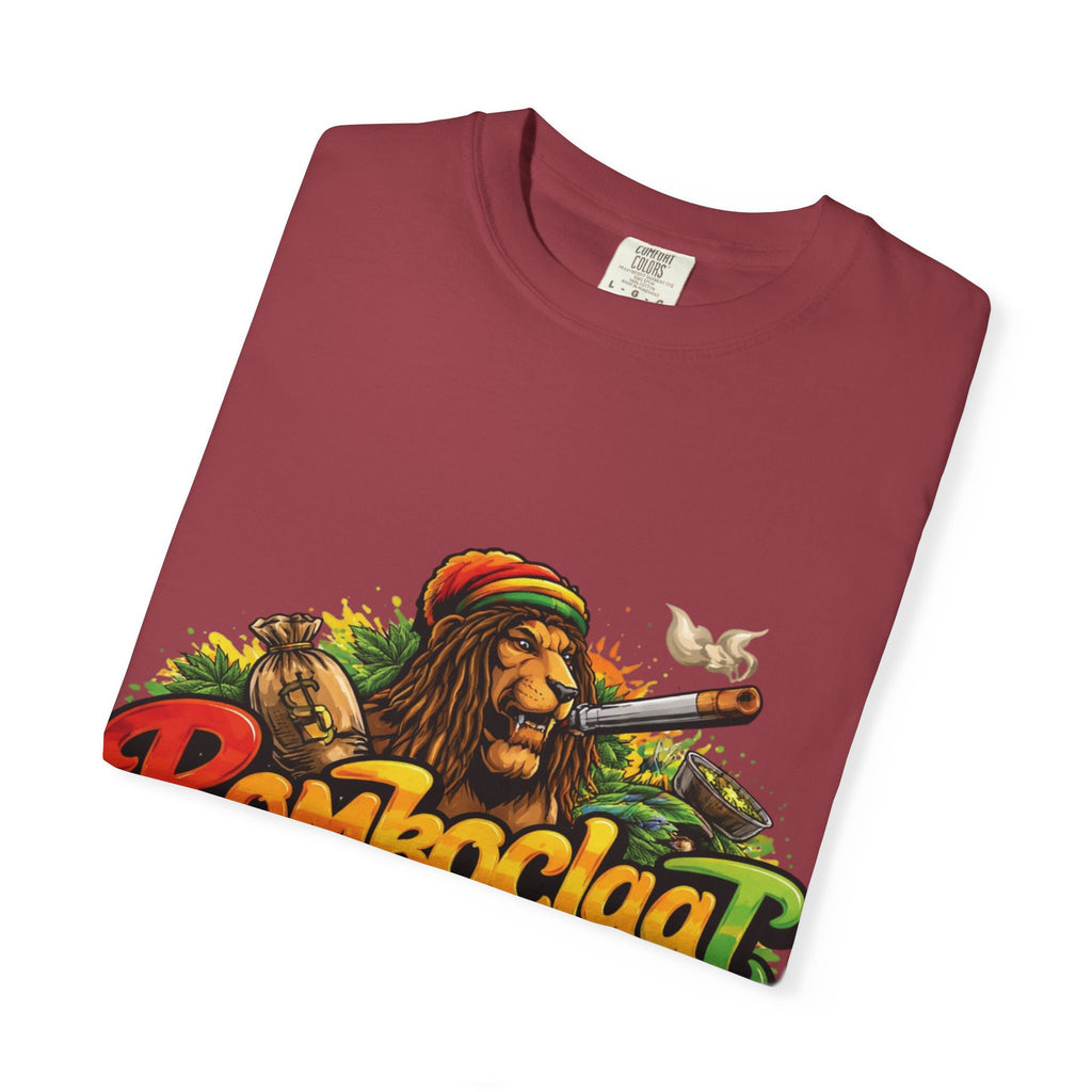 Rastafarian Lion with 'Bomboclaat' Graphic T-Shirt | Reggae Vibe