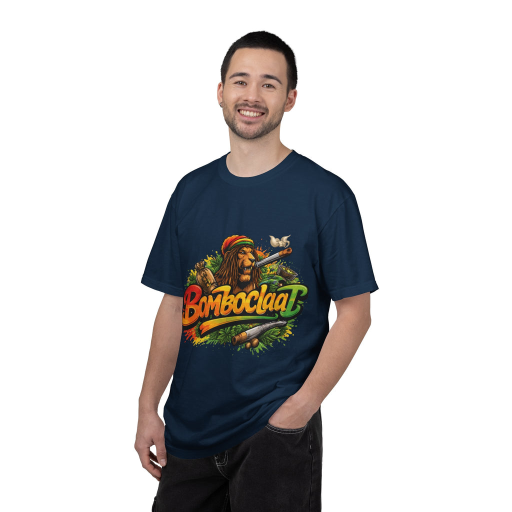 Rastafarian Lion with 'Bomboclaat' Graphic T-Shirt | Reggae Vibe