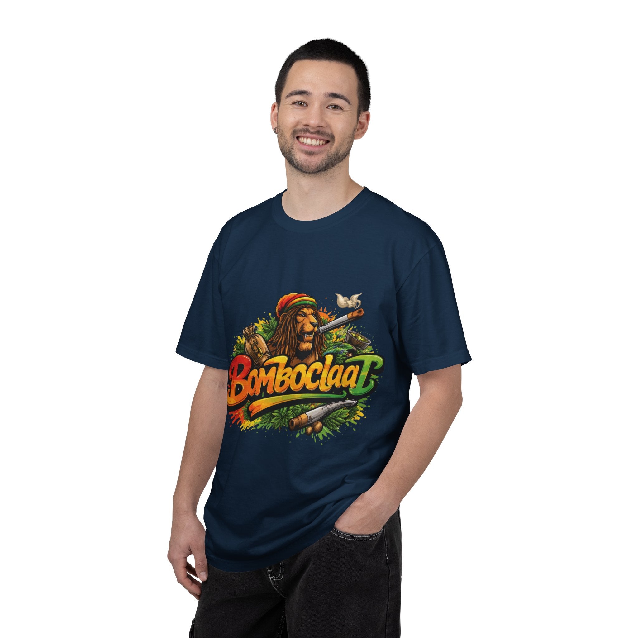 Rastafarian Lion with 'Bomboclaat' Graphic T-Shirt | Reggae Vibe