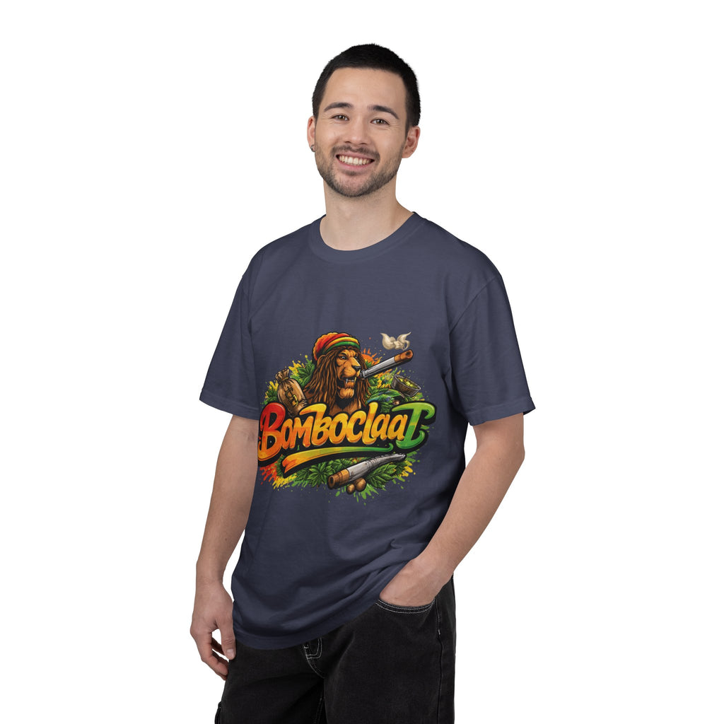 Rastafarian Lion with 'Bomboclaat' Graphic T-Shirt | Reggae Vibe
