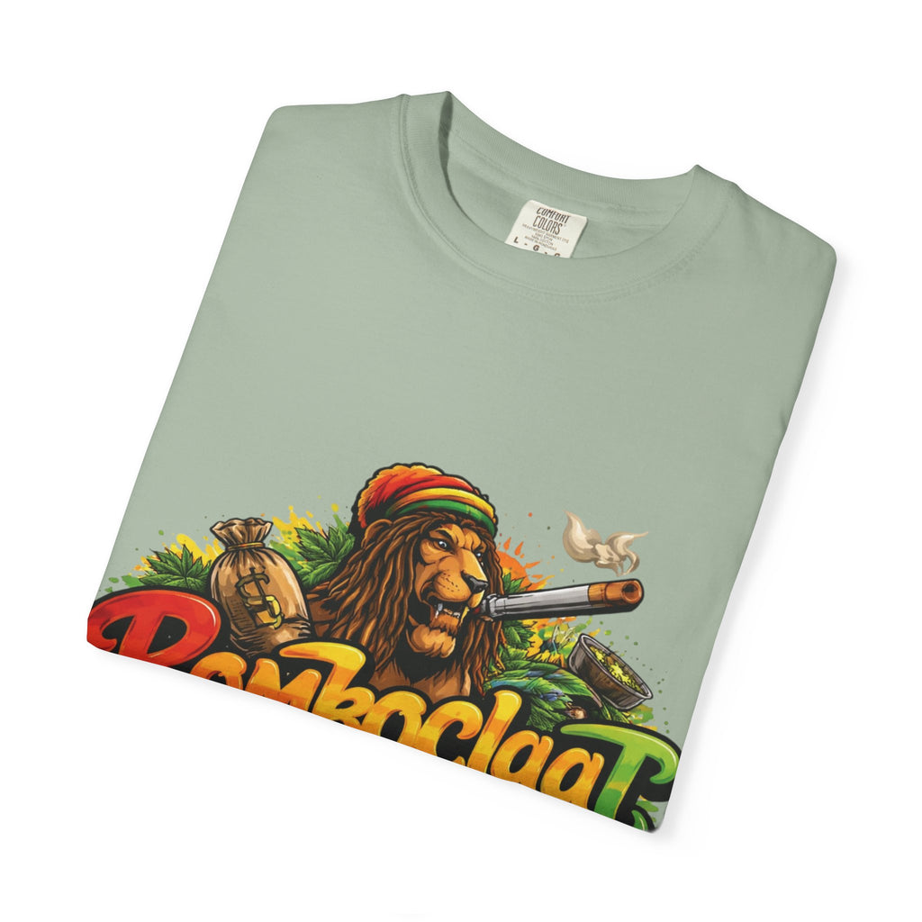 Rastafarian Lion with 'Bomboclaat' Graphic T-Shirt | Reggae Vibe