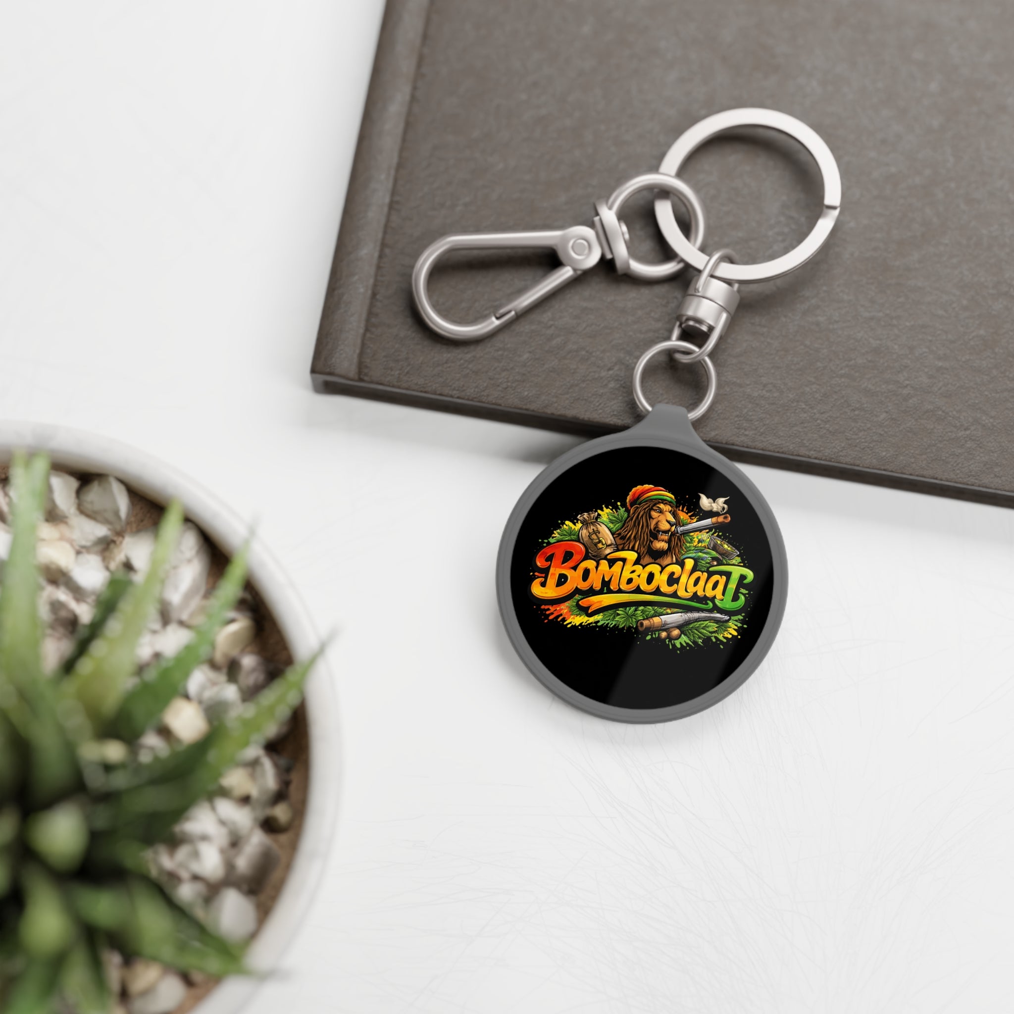 Rasta Lion 'Bomboclaat' Keyring Tag — Reggae Vibe Keychain