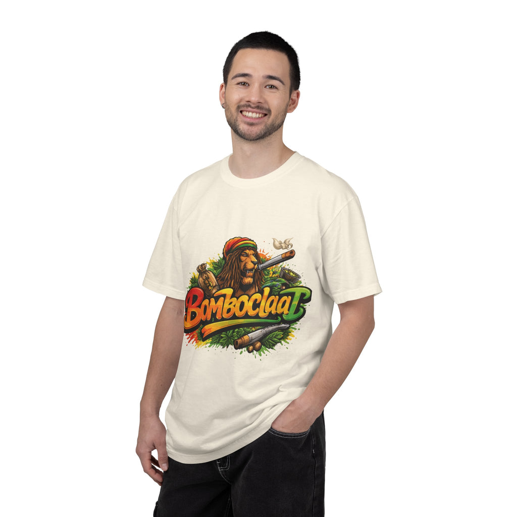 Rastafarian Lion with 'Bomboclaat' Graphic T-Shirt | Reggae Vibe