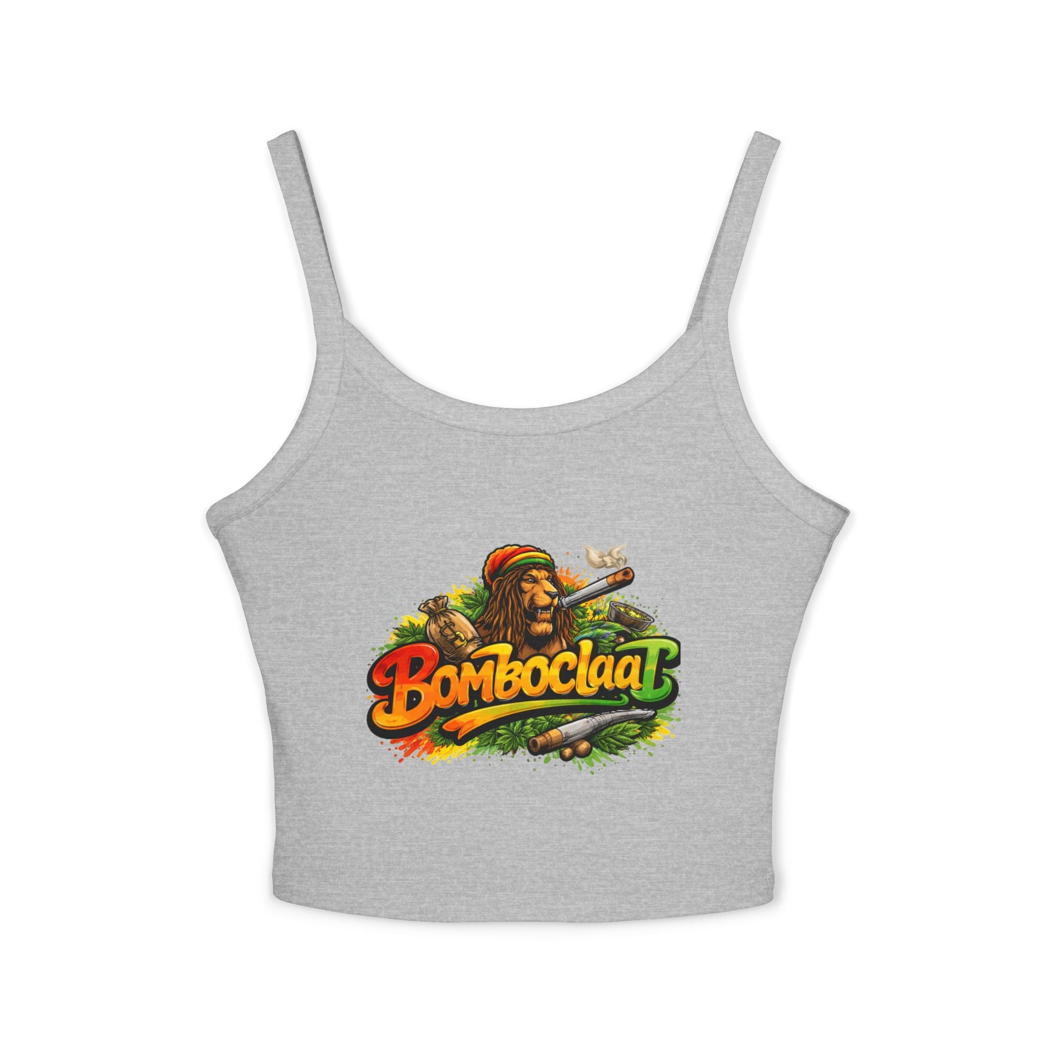 Rastafarian 'Bomboclaat' Graphic Crop Tank Top