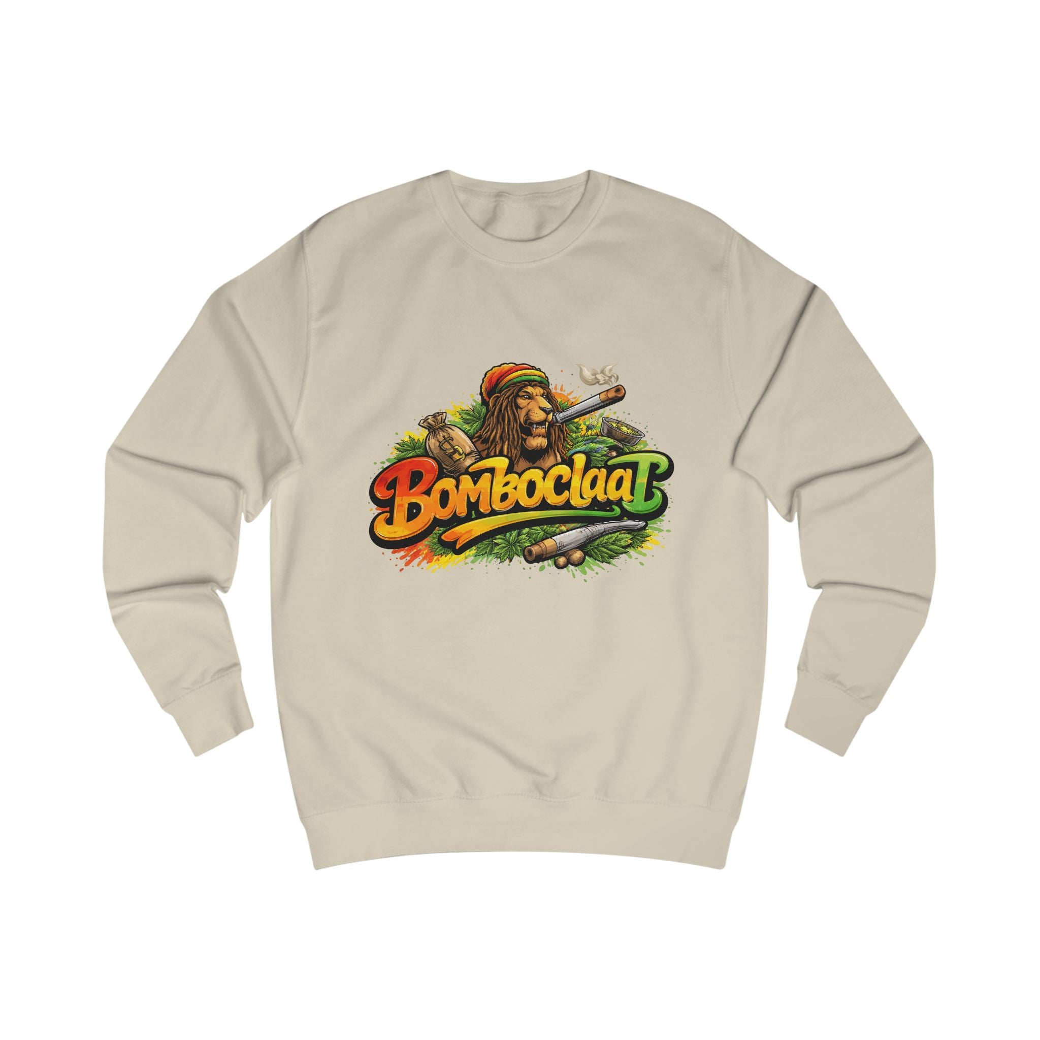 Rasta Bom Boclaat Sweatshirt — Reggae Lion Graphic Crewneck