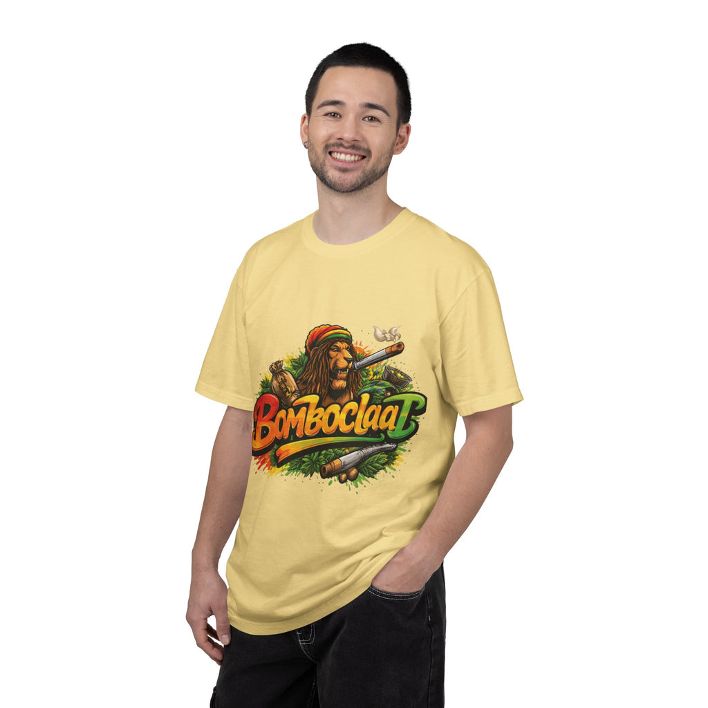 Rastafarian Lion with 'Bomboclaat' Graphic T-Shirt | Reggae Vibe