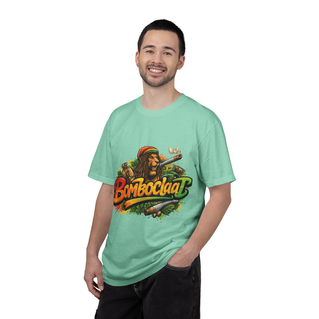 Rastafarian Lion with 'Bomboclaat' Graphic T-Shirt | Reggae Vibe