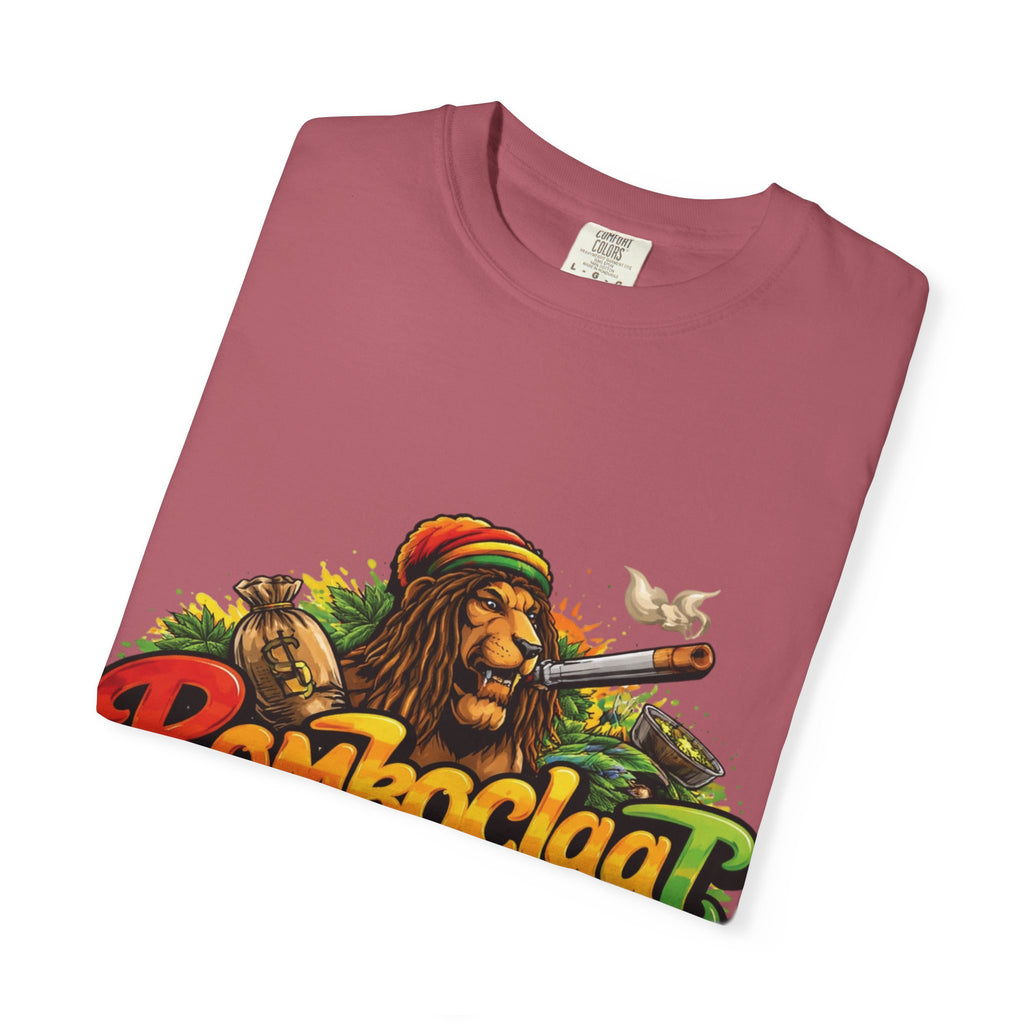 Rastafarian Lion with 'Bomboclaat' Graphic T-Shirt | Reggae Vibe