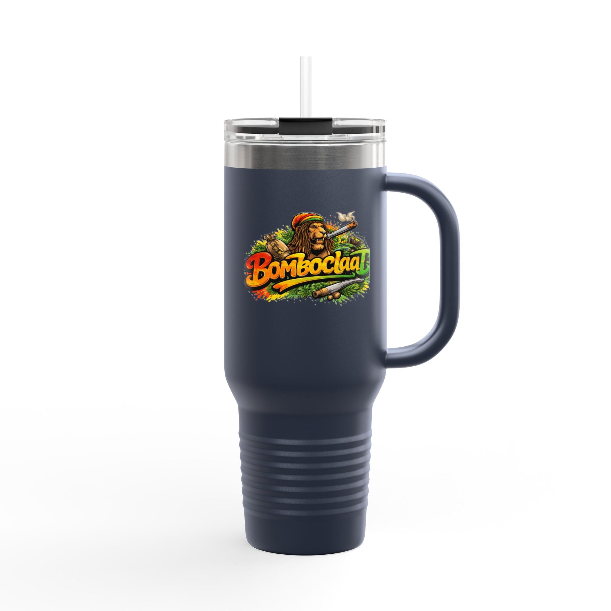 Bomboclaat Travel Mug — 40oz Insulated Tumbler with Rasta Reggae Design