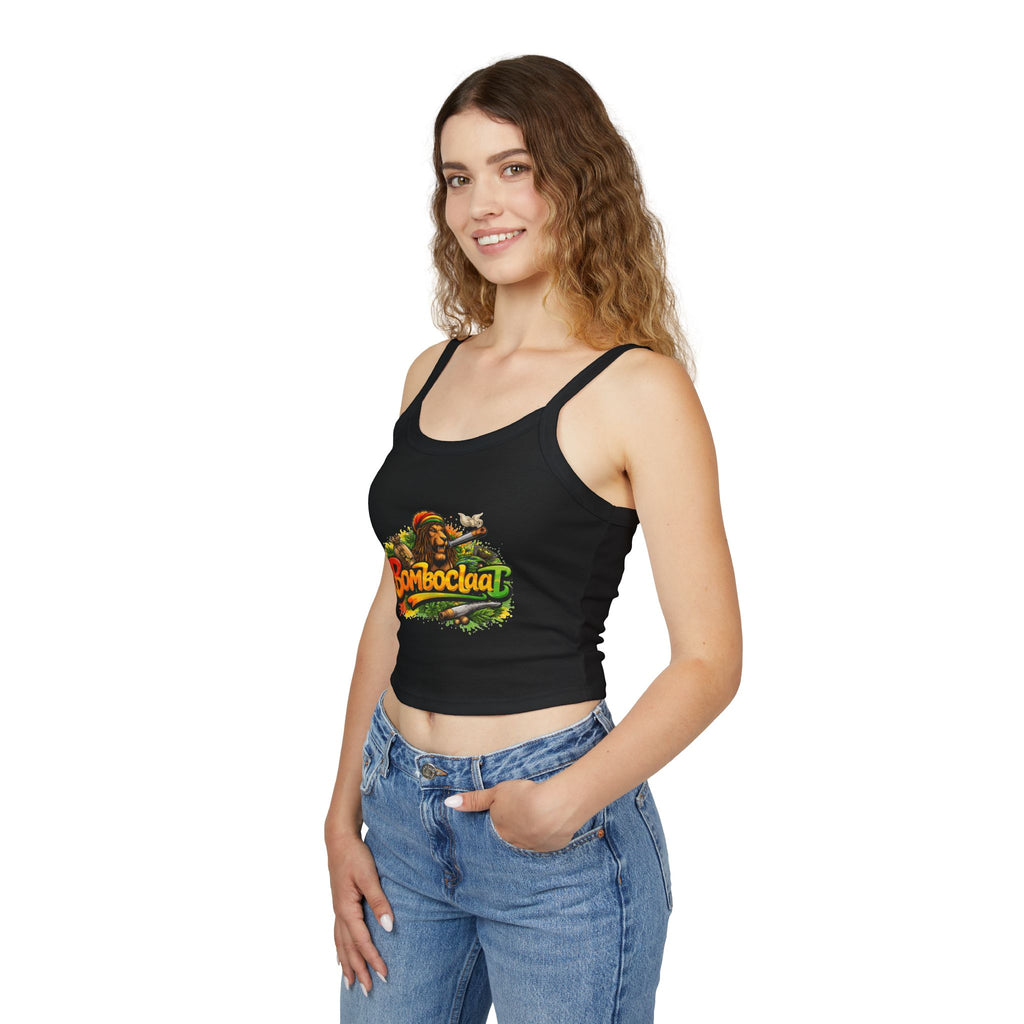 Rastafarian 'Bomboclaat' Graphic Crop Tank Top