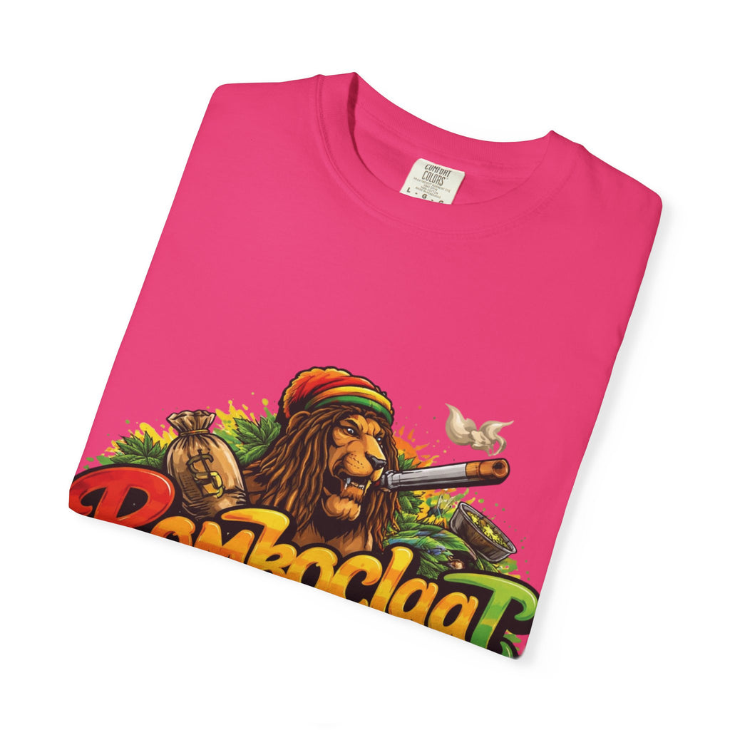 Rastafarian Lion with 'Bomboclaat' Graphic T-Shirt | Reggae Vibe