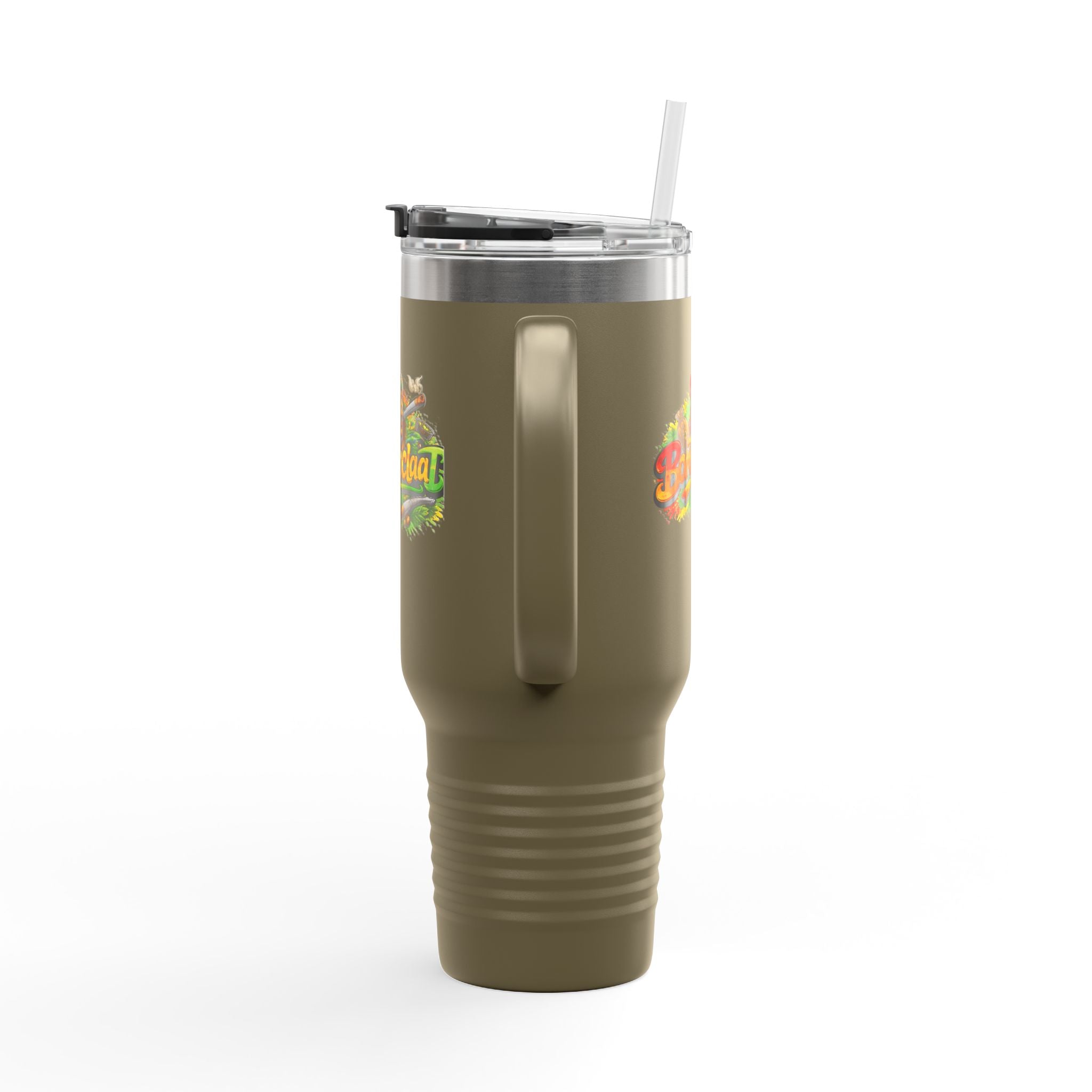 Bomboclaat Travel Mug — 40oz Insulated Tumbler with Rasta Reggae Design