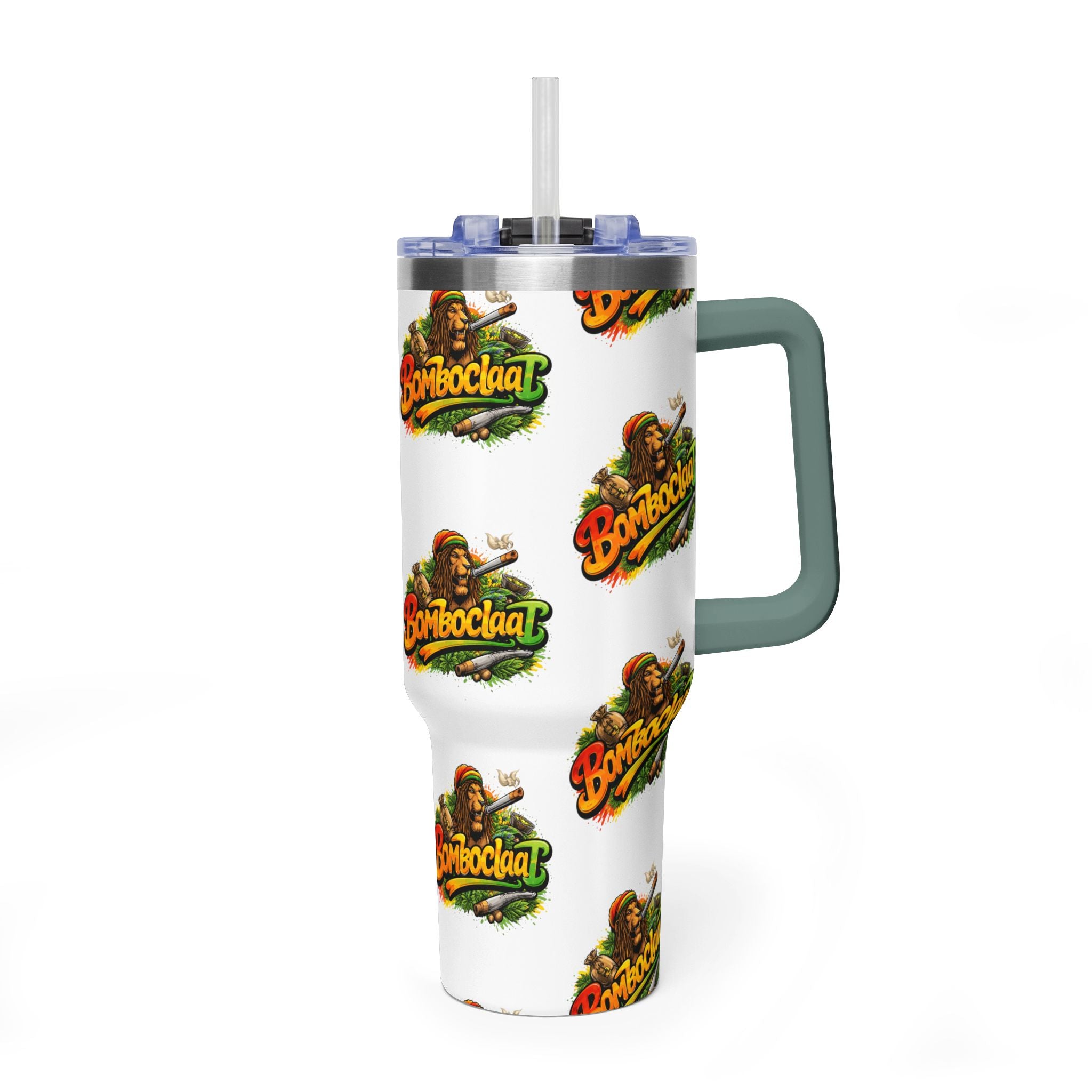40oz Vacuum Tumbler – Colorful Bombochar Logo Stainless Travel Mug (Insulated)